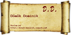 Dömök Dominik névjegykártya